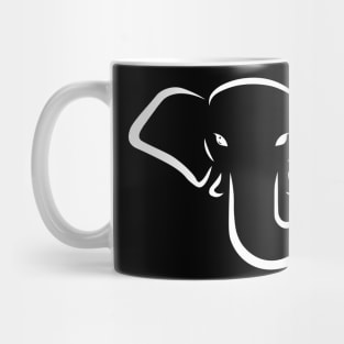 WHITE ELEPHANT HEAD Mug